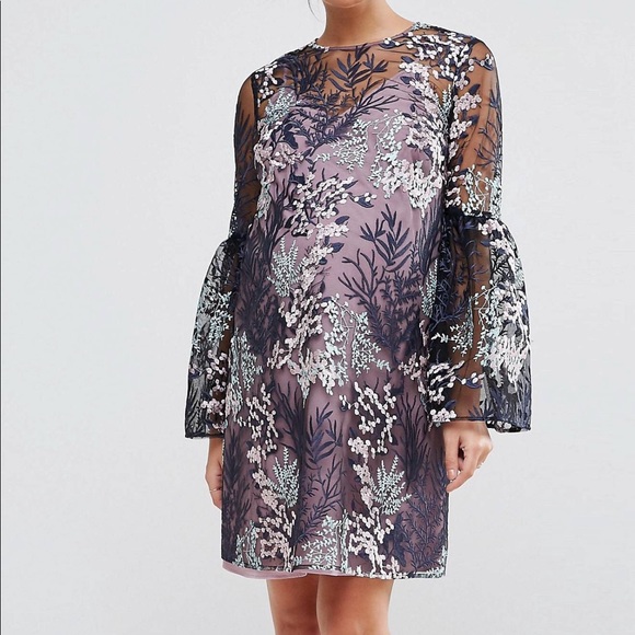 ASOS Floral Embroidered Maternity Dress - Picture 11 of 14